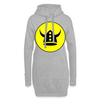Wikinger Helm - Hoodie-Kleid - Grau meliert - Vorne