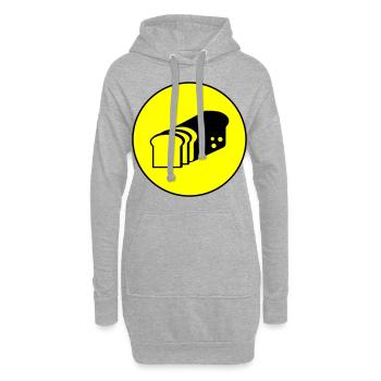 Symbole de l’icône du pain - Sweat-shirt à capuche long Femme - gris chiné - Devant