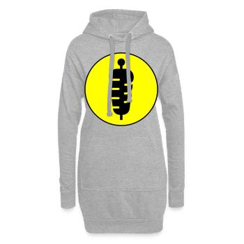 Sandwich symbol icon - Hoodie-Kleid - Grau meliert - Vorne