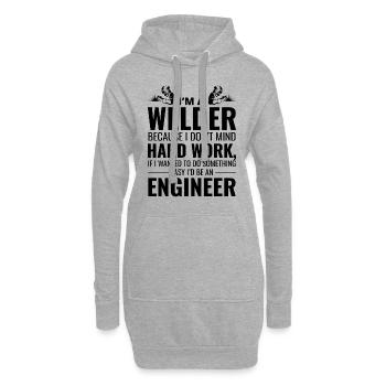 Soudage Soudeur Métal Construction Ferronnerie - Sweat-shirt à capuche long Femme - gris chiné - Devant