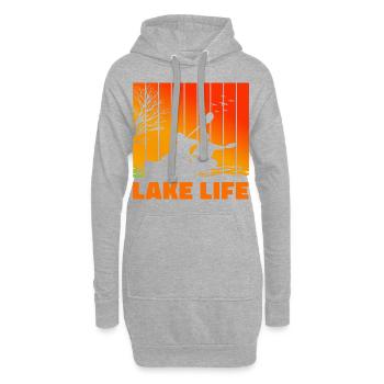 Lake Life Graphic Kayaking Kayak Canoe Rowing Rowe - Hoodie-Kleid - Grau meliert - Vorne