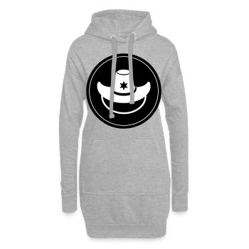 Cowboy Head Western - Sweat-shirt à capuche long Femme - gris chiné - Devant