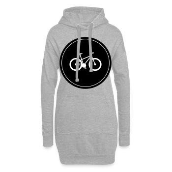 Fahrrad Radfahren - Hoodie-Kleid - Grau meliert - Vorne