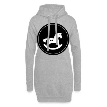Cheval à bascule Jouet Bébé - Sweat-shirt à capuche long Femme - gris chiné - Devant