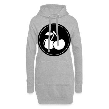 Kirschen obst - Hoodie-Kleid - Grau meliert - Vorne
