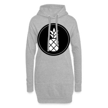 Ananas - Sweat-shirt à capuche long Femme - gris chiné - Devant