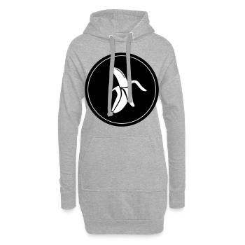 Banane Icon - Hoodie-Kleid - Grau meliert - Vorne