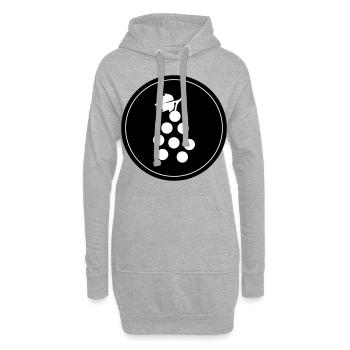 Weintrauben Symbol - Hoodie-Kleid - Grau meliert - Vorne