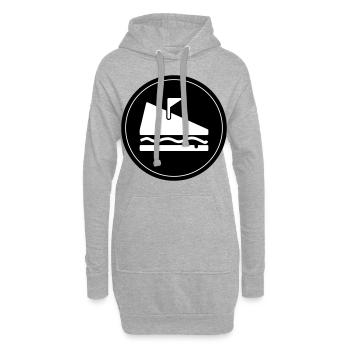 Sandwich Food - Hoodie-Kleid - Grau meliert - Vorne
