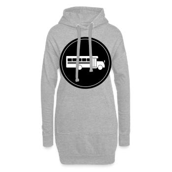 Schule Schulbus - Hoodie-Kleid - Grau meliert - Vorne