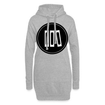 Lire des livres - Sweat-shirt à capuche long Femme - gris chiné - Devant