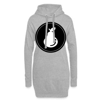 Birne Obst - Hoodie-Kleid - Grau meliert - Vorne