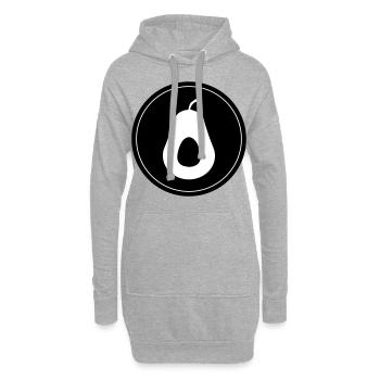 Symbole de l’avocat - Sweat-shirt à capuche long Femme - gris chiné - Devant
