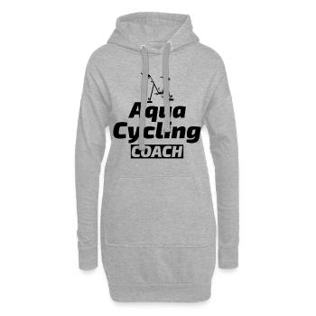 Aqua Cycling Schwimmbad Fitness Training Coach - Hoodie-Kleid - Grau meliert - Vorne