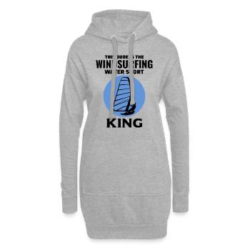 Planche à voile Planche à voile Planche à voile Surf Water Sport - Sweat-shirt à capuche long Femme - gris chiné - Devant