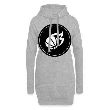 Basketball symbol Kreis - Hoodie-Kleid - Grau meliert - Vorne