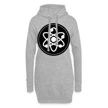 Atom Symbol Kreis - Hoodie-Kleid - Grau meliert - Vorne