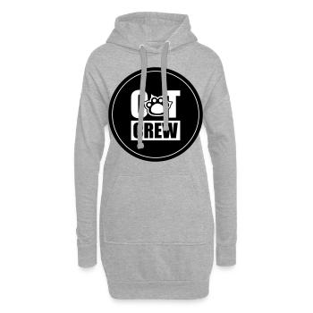 Cercle d’équipage de chat - Sweat-shirt à capuche long Femme - gris chiné - Devant