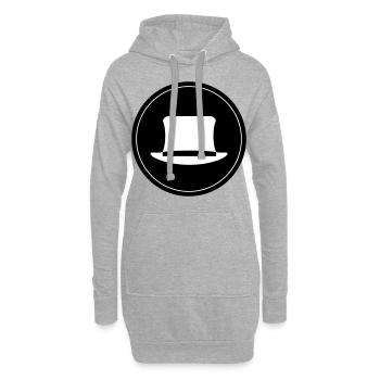 Cercle cylindrique du marié - Sweat-shirt à capuche long Femme - gris chiné - Devant