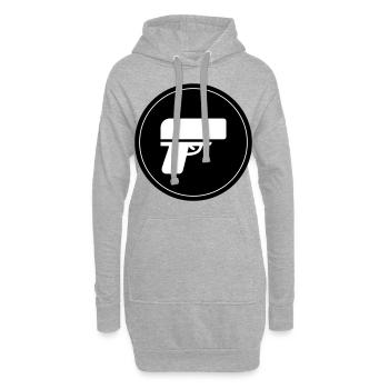 Cercle de pluie d’argent d’armes à feu - Sweat-shirt à capuche long Femme - gris chiné - Devant