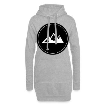 Berg Icon Symbol Kreis - Hoodie-Kleid - Grau meliert - Vorne