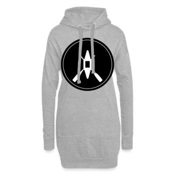 Cercle d’icônes de canoë - Sweat-shirt à capuche long Femme - gris chiné - Devant