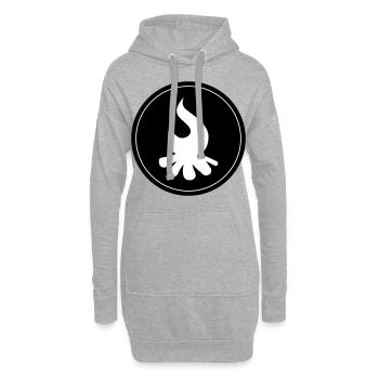 Cercle de feu de camp - Sweat-shirt à capuche long Femme - gris chiné - Devant