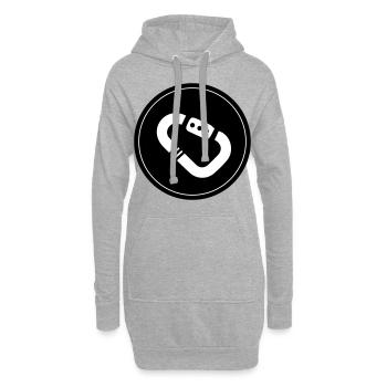 Kletterausrüstung Karabiner Kreis - Hoodie-Kleid - Grau meliert - Vorne