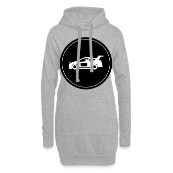 Cercle des pilotes de course automobile - Sweat-shirt à capuche long Femme - gris chiné - Devant