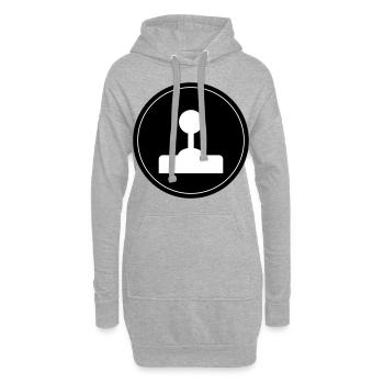 Joystick Gamer Kreis - Hoodie-Kleid - Grau meliert - Vorne