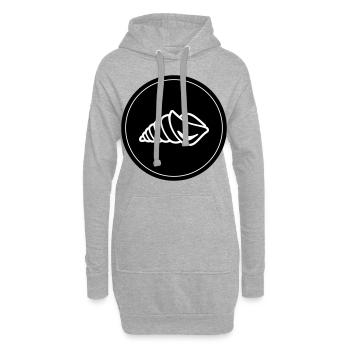 Muschel schnecke Kreis - Hoodie-Kleid - Grau meliert - Vorne