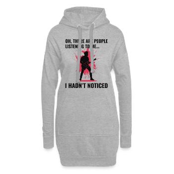 Basse Guitariste Musicien Musicien Bassiste Funny - Sweat-shirt à capuche long Femme - gris chiné - Devant