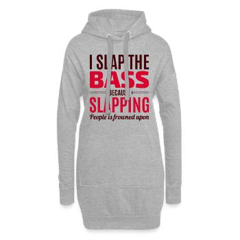 Basse Guitariste Musicien Musicien Bassiste Funny - Sweat-shirt à capuche long Femme - gris chiné - Devant