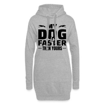 Greyhound Racing Dog Pet Race Animal Racer - Sweat-shirt à capuche long Femme - gris chiné - Devant