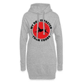 Greyhound Racing Dog Pet Race Animal Racer - Sweat-shirt à capuche long Femme - gris chiné - Devant