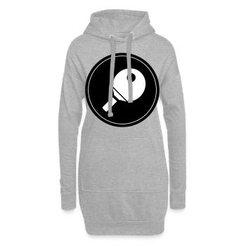 Tischtennis Ping pong - Hoodie-Kleid - Grau meliert - Vorne