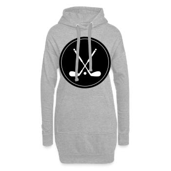 Symbole du golf - Sweat-shirt à capuche long Femme - gris chiné - Devant