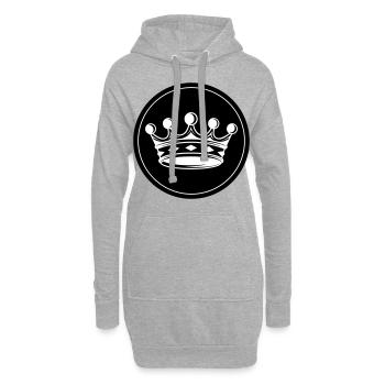 Krone Silhouette icon - Hoodie-Kleid - Grau meliert - Vorne