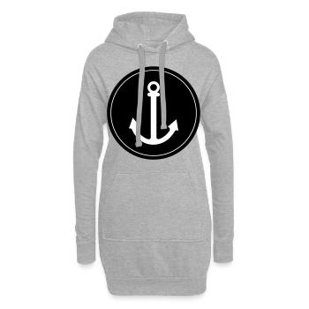 Anker Symbol - Hoodie-Kleid - Grau meliert - Vorne