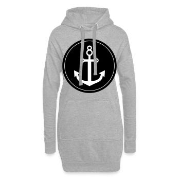 Anker - Hoodie-Kleid - Grau meliert - Vorne