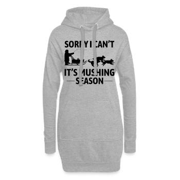Husky Schlitten Hunderennen Alaskan Racers - Hoodie-Kleid - Grau meliert - Vorne