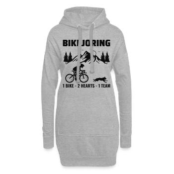 Bikejoring DogScooting Dog Sport Bike Bicycle Ride - Sweat-shirt à capuche long Femme - gris chiné - Devant