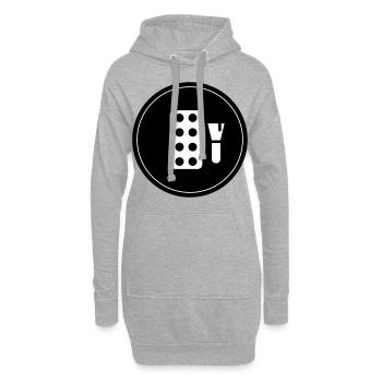 Make Up Kosmetik - Hoodie-Kleid - Grau meliert - Vorne