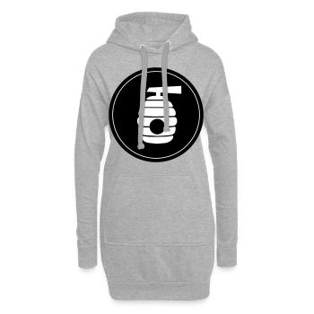 Icône de l’apiculteur miel - Sweat-shirt à capuche long Femme - gris chiné - Devant
