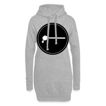 Stockmeißel Symbol imker - Hoodie-Kleid - Grau meliert - Vorne