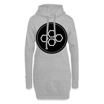 Symbole de l’apiculteur - Sweat-shirt à capuche long Femme - gris chiné - Devant