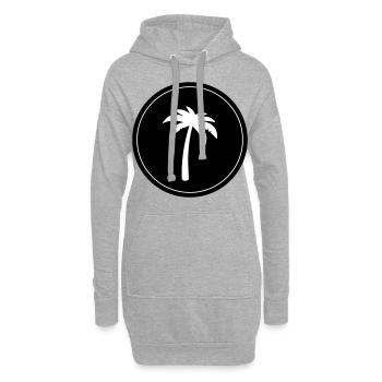 palme symbol - Hoodie-Kleid - Grau meliert - Vorne