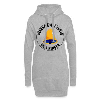 Veroneser Vollkreis Glockenläuter Hobby - Hoodie-Kleid - Grau meliert - Vorne