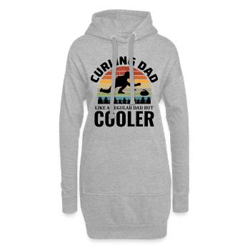 Curling Balai Sports de glace d’hiver Papa Fête des pères - Sweat-shirt à capuche long Femme - gris chiné - Devant