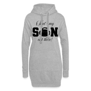 Curling Mama Winter Eissport Curler Muttertag - Hoodie-Kleid - Grau meliert - Vorne